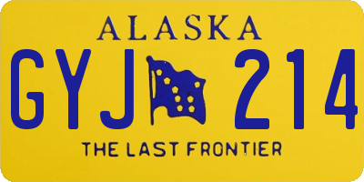 AK license plate GYJ214