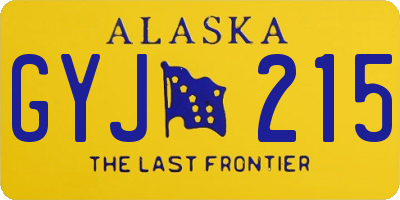 AK license plate GYJ215