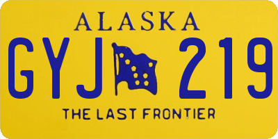 AK license plate GYJ219