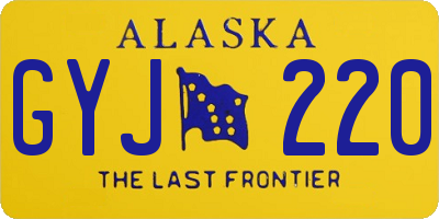 AK license plate GYJ220