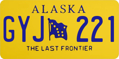 AK license plate GYJ221