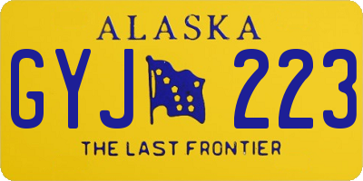 AK license plate GYJ223