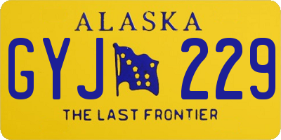 AK license plate GYJ229