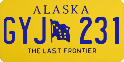 AK license plate GYJ231