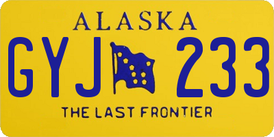 AK license plate GYJ233