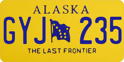AK license plate GYJ235