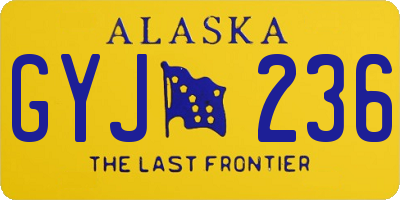 AK license plate GYJ236