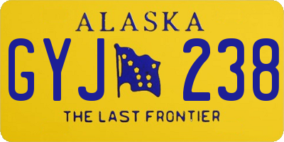 AK license plate GYJ238