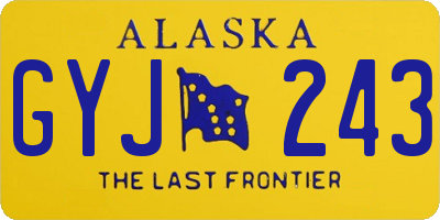 AK license plate GYJ243