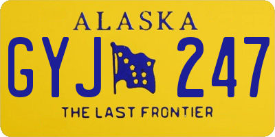 AK license plate GYJ247