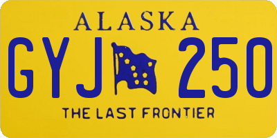 AK license plate GYJ250