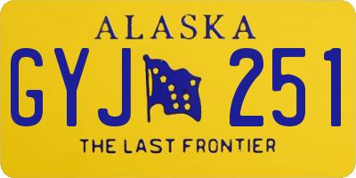 AK license plate GYJ251