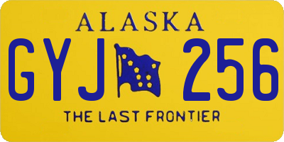 AK license plate GYJ256