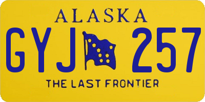 AK license plate GYJ257
