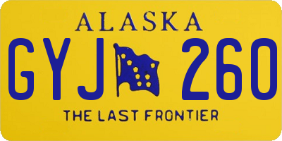 AK license plate GYJ260