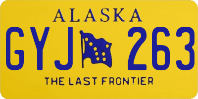 AK license plate GYJ263