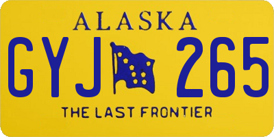 AK license plate GYJ265