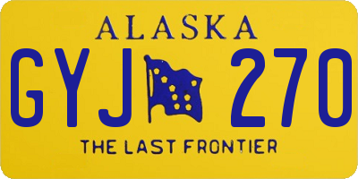 AK license plate GYJ270