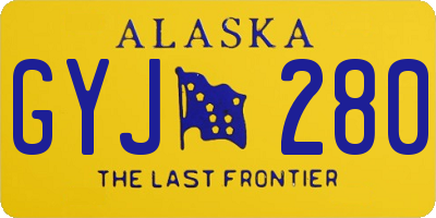 AK license plate GYJ280