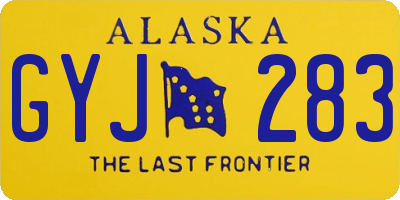 AK license plate GYJ283