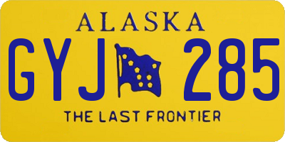 AK license plate GYJ285