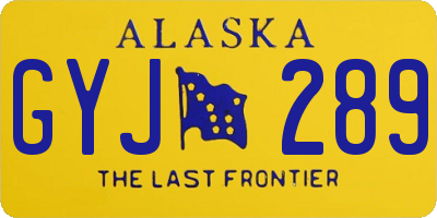 AK license plate GYJ289