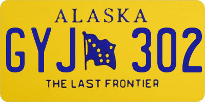 AK license plate GYJ302