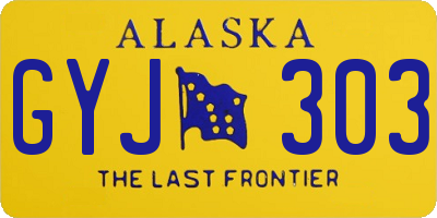 AK license plate GYJ303