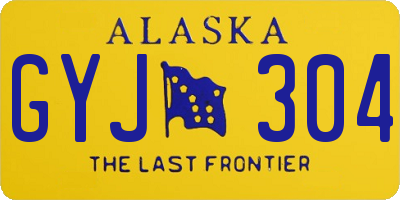 AK license plate GYJ304
