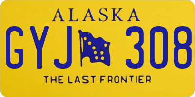 AK license plate GYJ308