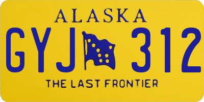 AK license plate GYJ312