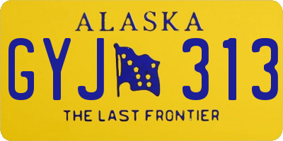 AK license plate GYJ313