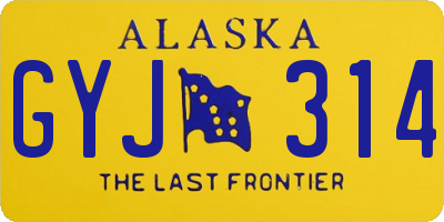 AK license plate GYJ314