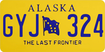 AK license plate GYJ324