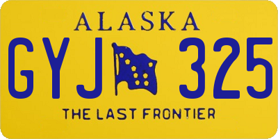 AK license plate GYJ325