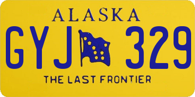 AK license plate GYJ329