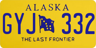 AK license plate GYJ332