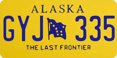 AK license plate GYJ335