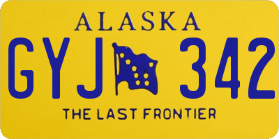 AK license plate GYJ342