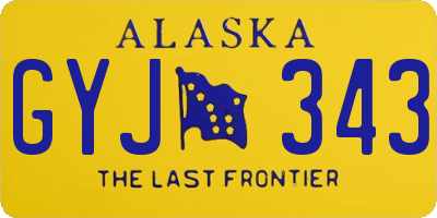 AK license plate GYJ343