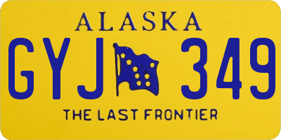AK license plate GYJ349