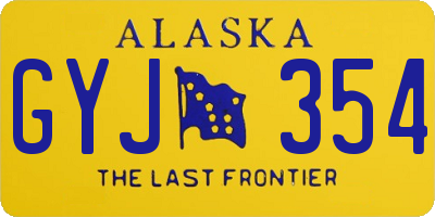 AK license plate GYJ354