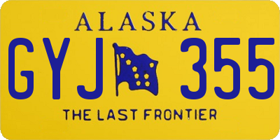 AK license plate GYJ355