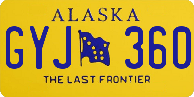 AK license plate GYJ360