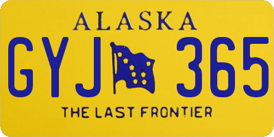 AK license plate GYJ365