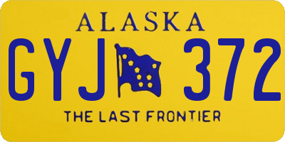 AK license plate GYJ372