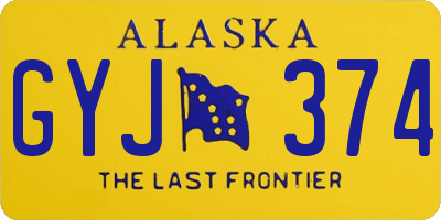 AK license plate GYJ374