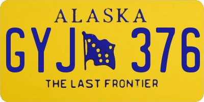 AK license plate GYJ376