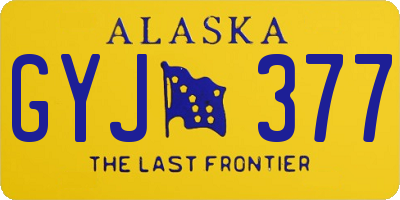 AK license plate GYJ377