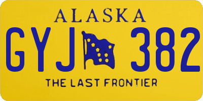 AK license plate GYJ382